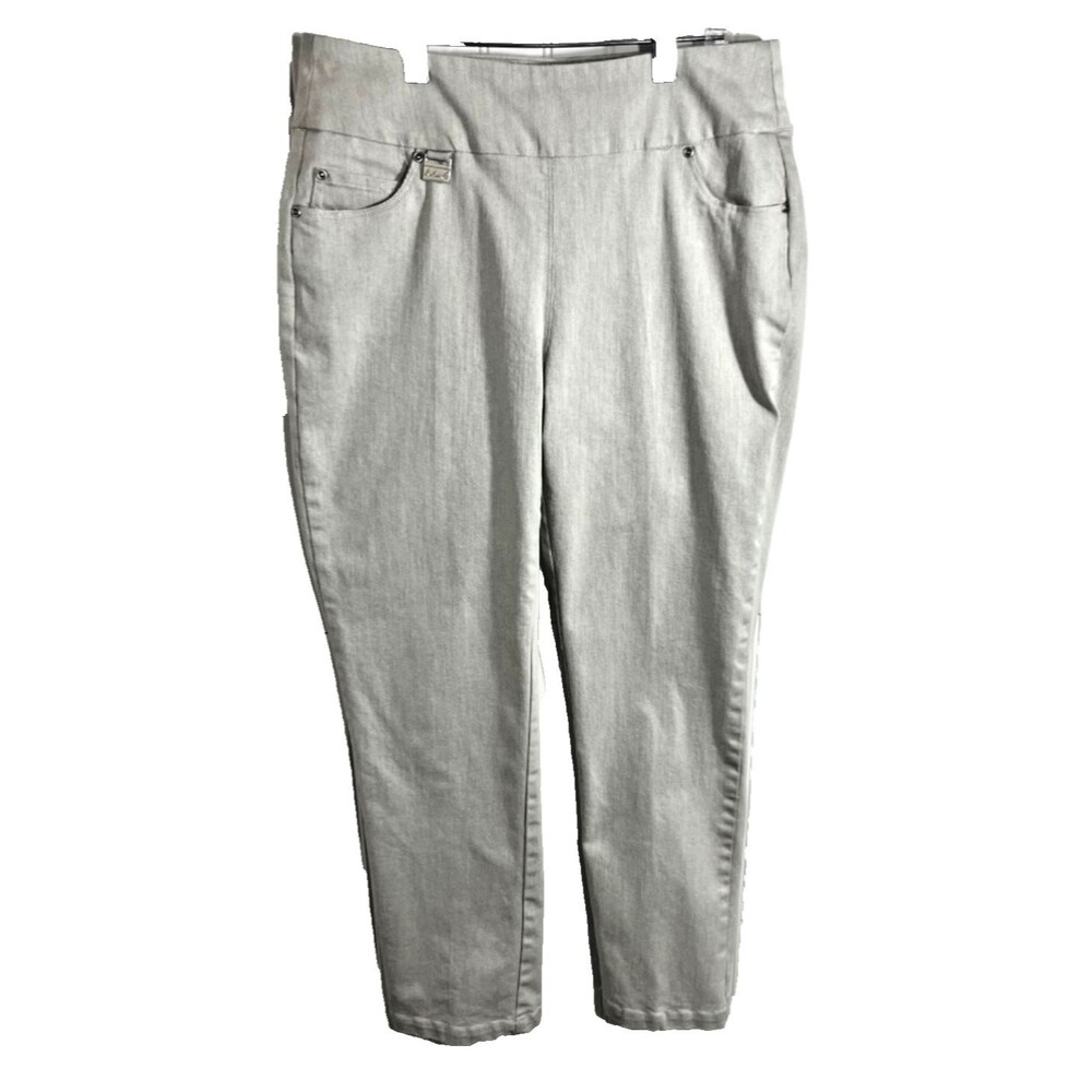 Lulu B Pants Women's Size 8 Beige Stretch Tapered Performance Career Golf Casual - Picture 1 of 6